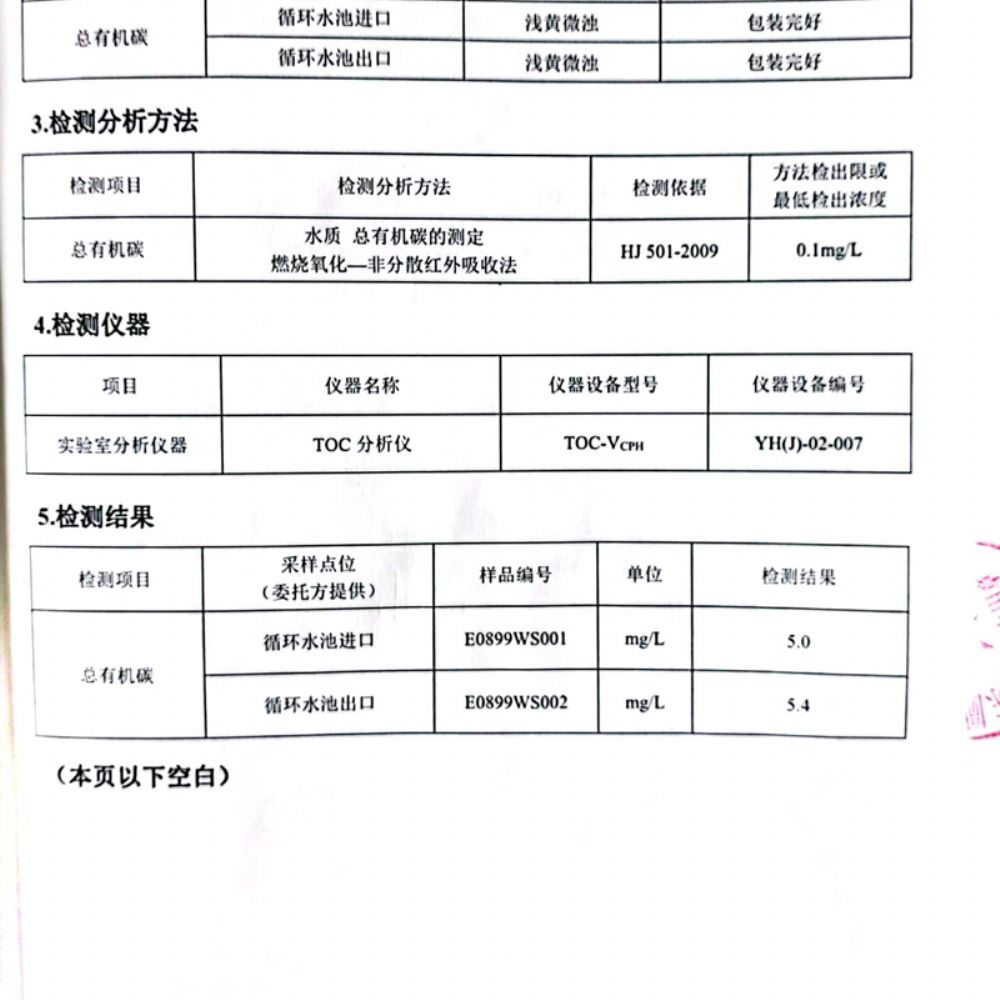 地下水檢測報告